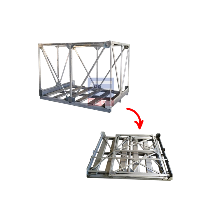 Heavy Duty Fold Away Steel Frame Container Pallet